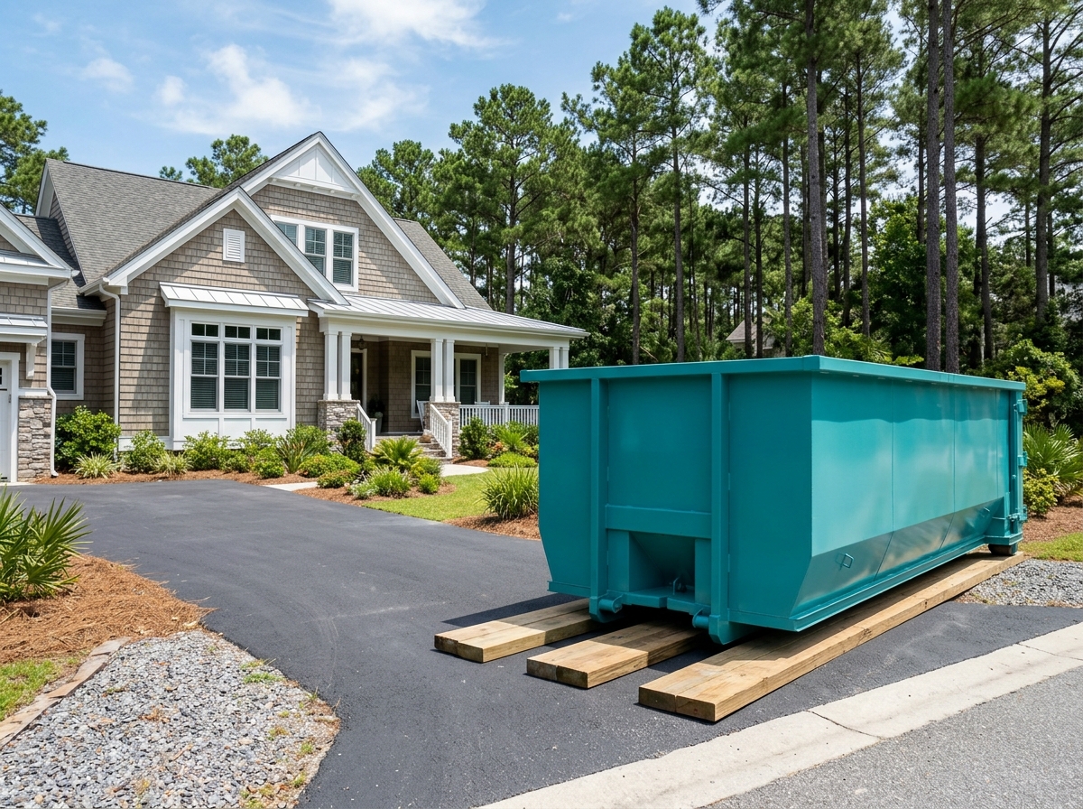 Apex New Dumpster delivery truck in Birmingham Alabama